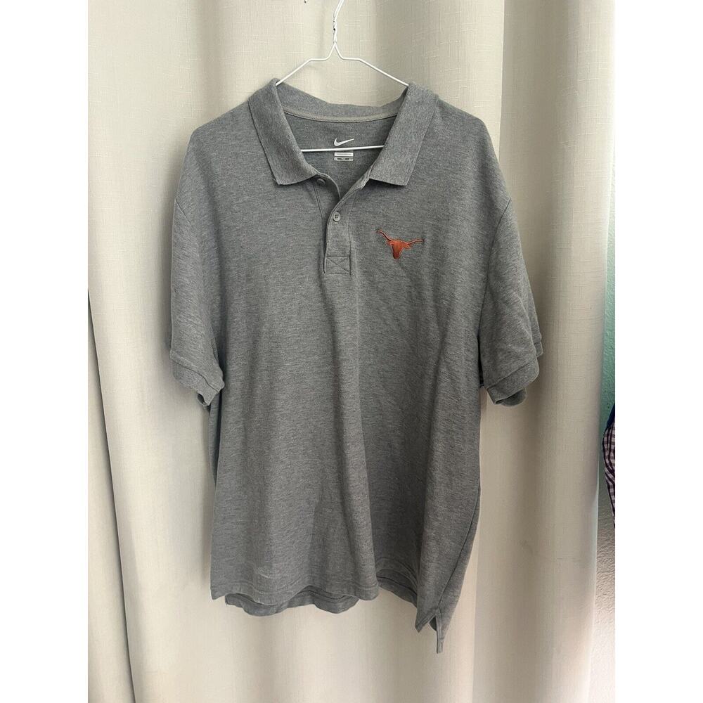 Nike Mens 2XXL Texas Longhorns Polo Shirt Orange Short Sleeve